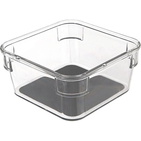 Boîte de rangement grise 9x9x4,5 cm (1/5)