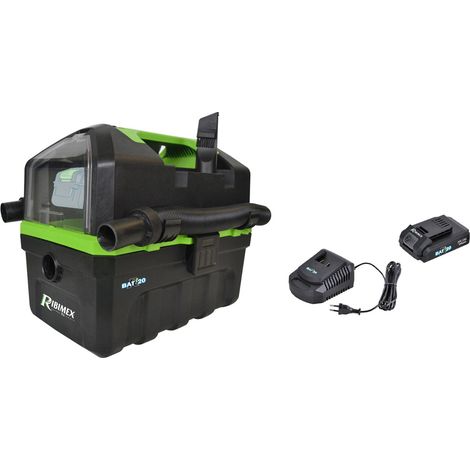 Aspirateur eau et poussiere 10l à batterie avec batterie 2amp et chargeur (1/3)