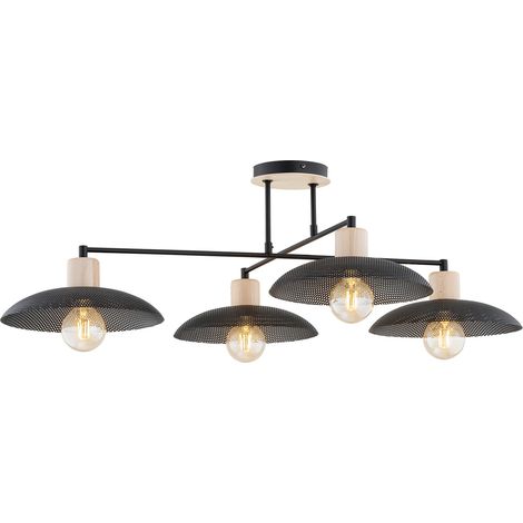 Lampadario Minimal Ramachandra Acciaio Nero 4 Luci E27 (1/5)