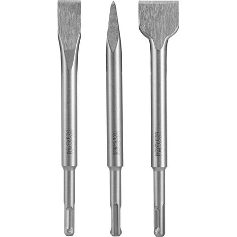 Kit 3 Burins SDS+ - Pointe, Plat 20mm (1/4)