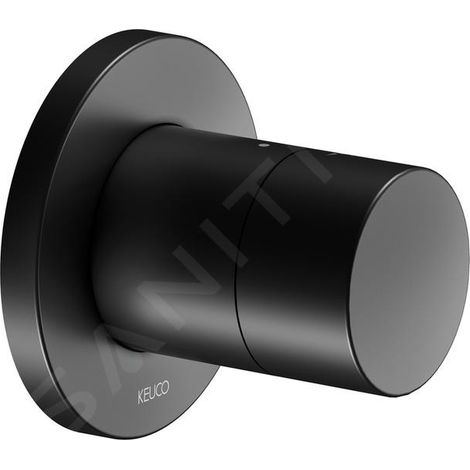 Vanne d'arrêt IXMO UP pour 1 rosace ronde en acier inoxydable noir (1/2)