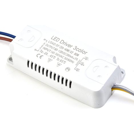 Kindfiber OÜ-Transformateur LED 3 Couleurs, Adaptateur pour Éclairage LED, 20-40 W x 2, Protection contre les Courts-Circuits, Surtensions, Surintensités (1/5)