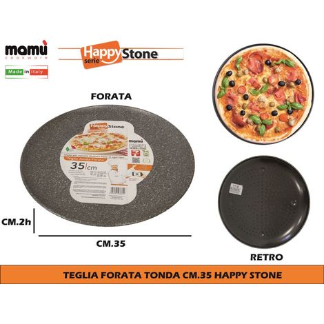 Mamù Teglia Tonda, antiaderente, alluminio, 7 strati, PFOA free, antigraffio, made in italy, 35 cm