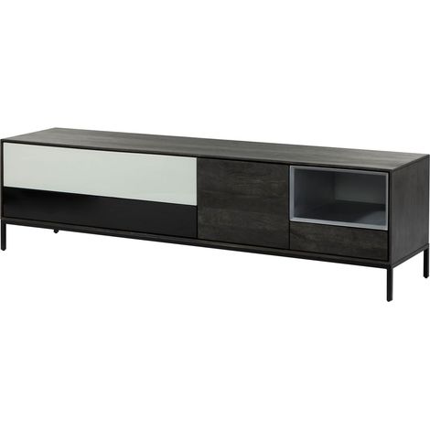 CHICAGO 202 Mobile Tv in legno di mango - oliato / antracite 200x45x55
