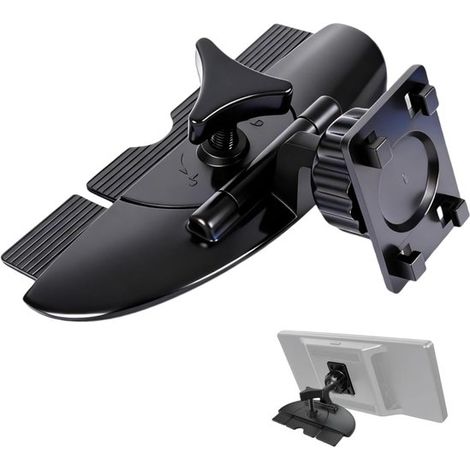 Support de téléphone pour fente CD de voiture, fixation universelle pour navigation et CarPlay, rotule 17,2 mm, support réglable pour écran et tableau de bord, noir (1/5)
