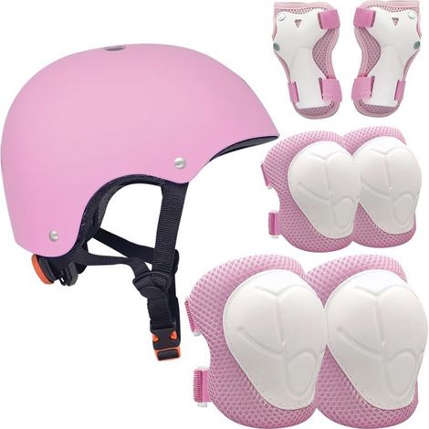 Kinderhelm-Knieschoner für Kinder im Alter von 2 bis 7 Jahren, Helmschutz für Fahrräder (Knieschoner, Ellbogenschoner und Handgelenkschützer), geeignet für Rollschuhlaufen, Radfahren und Extremsportar