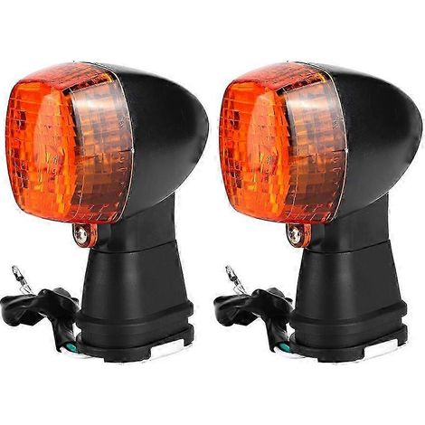 Clignotants LED pour moto compatibles avec KAWASAKI ZXR 250R/400R/750R (Noir + Jaune)