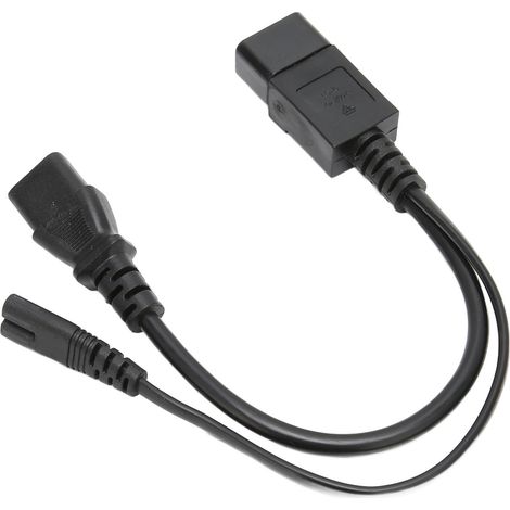Câble d'alimentation étanche IEC320 C14 mâle vers C13 C7 femelle pour projecteurs, 100-250 V, 32 cm (1/5)