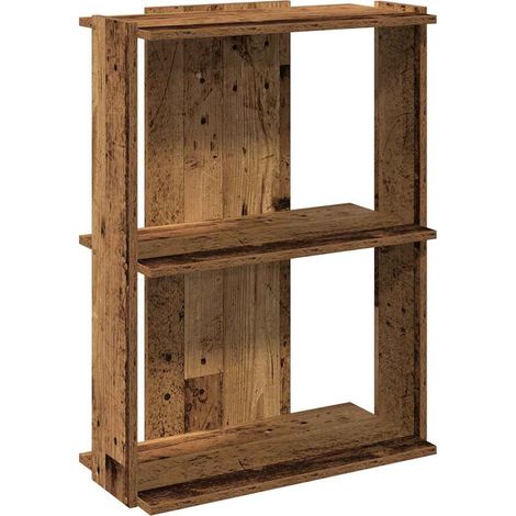 Maison Exclusive - Bücherregal 3 Böden Altholz-Optik 60x30x80 cm