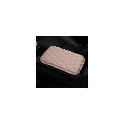 Copertura per console centrale auto, cuscinetti per bracciolo, cuscino protettivo in similpelle per bracciolo del sedile auto (beige) - Crezuo
