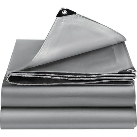 Bâche Imperméable, Bâche de Protection en Polyéthylène, UV Résistant Bache Camion, Pergola, Serre, Baches Imperméables pour Exterieur, Jardin, Tonnelle, Camping, Meubles, Argent-2x3m (1/5)