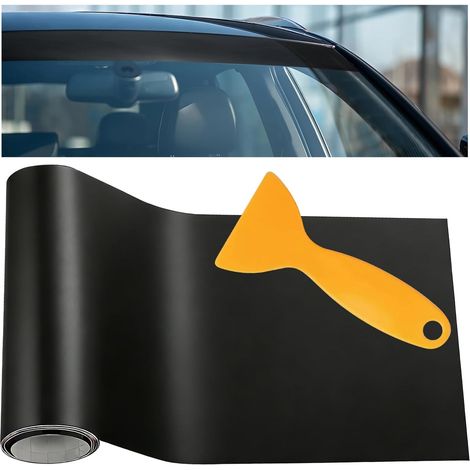 Bande pare-soleil pour pare-brise de voiture, 150 x 20 cm, bande pare-soleil pour pare-brise de voiture, autocollant pour pare-brise de voiture, bande pare-soleil pour la plupart des véhicules (mat) (1/5)