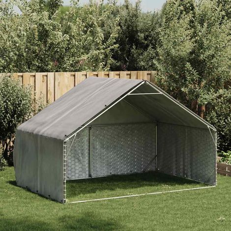 Maison Exclusive - Outdoor-Hundezwinger mit Abdeckung 3x2x1,9 m V