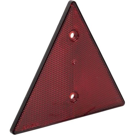 Catadióptrico triangular rojo 155 x 137 mm, instalación rápida y alta visibilidad. (1/5)