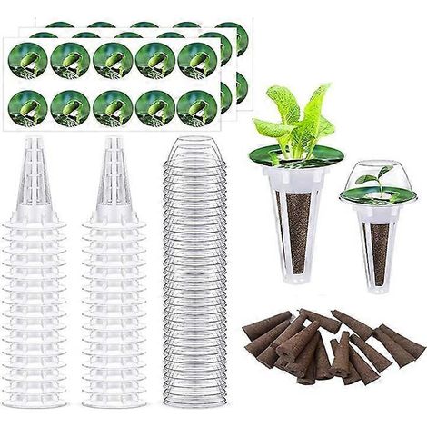 Kit de 24 capsules de graines pour culture hydroponique, système de démarrage de graines et fournitures hydroponiques d'intérieur (1/4)