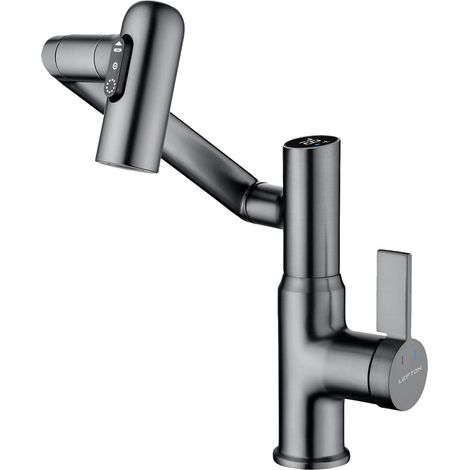 Robinet Cuisine Gris Inox 3 Modes Réglables Mitigeur Évier avec Jet d’Eau Ajustable Design Moderne et Pratique (1/5)