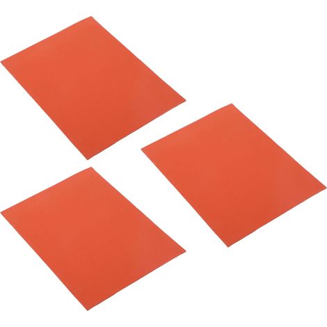 Lot de 3 patins silicone rouges de maintenance, tapis isolant thermique pour machine de laminage, séparation sous vide (1/5)