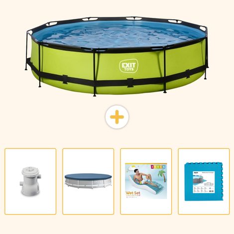 Exit-toys Piscine Exit Ronde - 360x76 cm - 5-pièces  S303 (1/5)