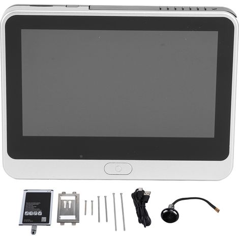 Caméra de judas vidéo HD 1080p sans fil grand angle avec détection de mouvement et écran LCD TFT 4,3 pouces pour la sécurité de votre domicile (gris) (1/5)