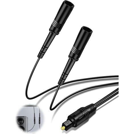 Cable Optique Audio Numérique Toslink 1 Entrée Vers 2 Sorties, Câble Audio Optique pour Home Cinéma, Lecteur DVD, Téléviseur, 0,3 m (1 Mâle Vers 2 Femelles) (1/5)