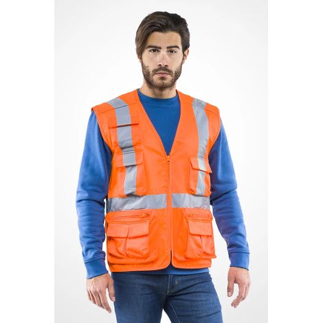 GILET STAR ALTA VISIBILITA' arancio (1/2)