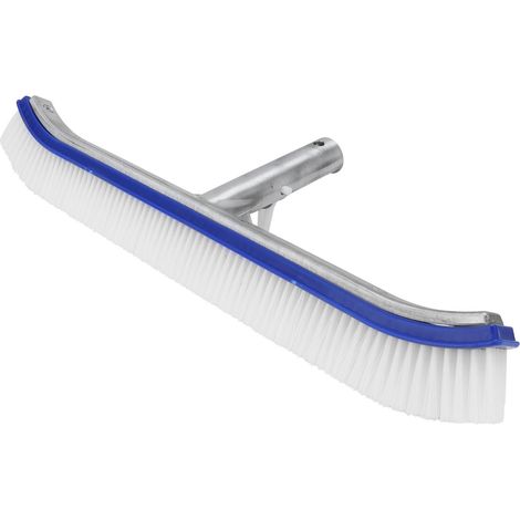 Brosse de nettoyage pour piscine avec manche en aluminium, brosse renforcée de 18 pouces pour le nettoyage des piscines (spécification du fournisseur : bleue)