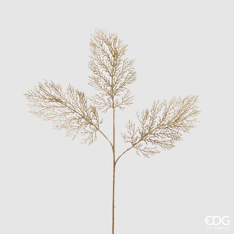 EDG Enzo De Gasperi Ramo Corallo Olis Natalizio Glitter H 75 Cm Oro