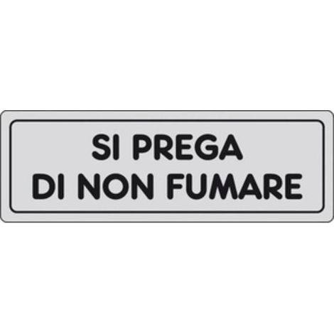 10 x ETICHETTA ADESIVA 150X50 SI PREGA DI NON FUMARE