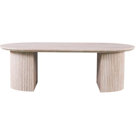 Table bassa VAGOS – Colore rovere chiaro – Tavolino rettangolare 120x70 cm – MDF – Design naturale e moderno (1/5)