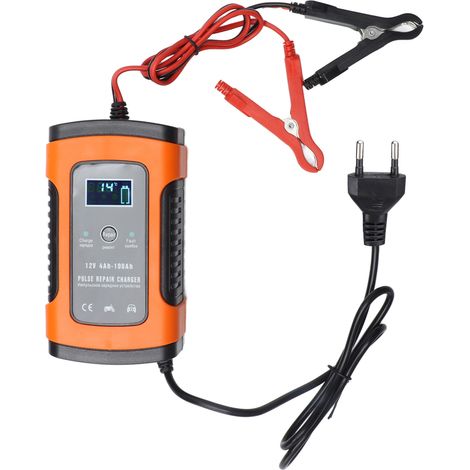 Chargeur de batterie intelligent automatique 5A 12V FBC1205D avec écran LCD, prise UE AC100V-240V, chargeur de maintien pour voiture (1/5)