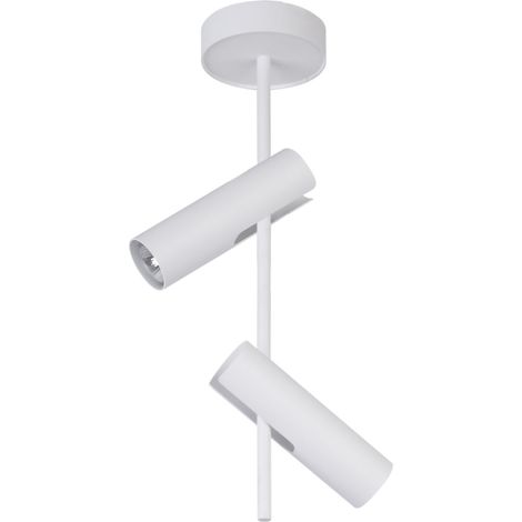 Faretto parete/soffitto tondo doppio bianco GU10 Leda Sigma