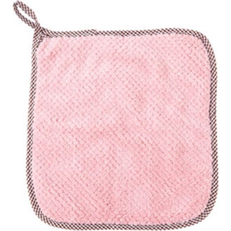 Tablier de Cuisine Rayé Style Cartoon Mignon en Polyester avec Poche pour Femmes et Hommes (Rouge) (1/2)