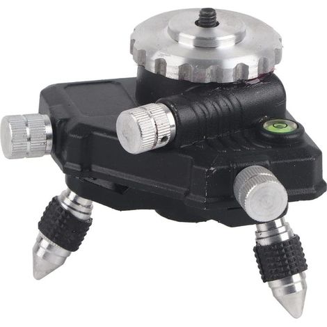 Adaptateur de Niveau Laser, connecteur de Base Rotatif à 360 degrés Support de trépied Standard en Alliage d\'aluminium avec Filetage 1 4"Compatible avec la Plupart des appareils (1/5)
