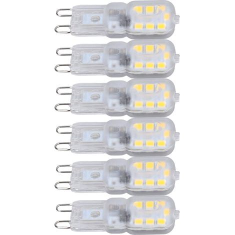 Ampoule G9 universelle – 14 LED 3W – 220V – dimmable – protection yeux – économique – lumière naturelle – lampe table / lustre (1/5)
