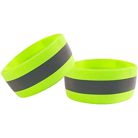 Bandes Réfléchissantes - 360° Réflexion EN471 - Ajustables Velcro pour Bras Chevilles Jambes - Usage Course Vélo Moto Marche - Lot de 4 (1/3)