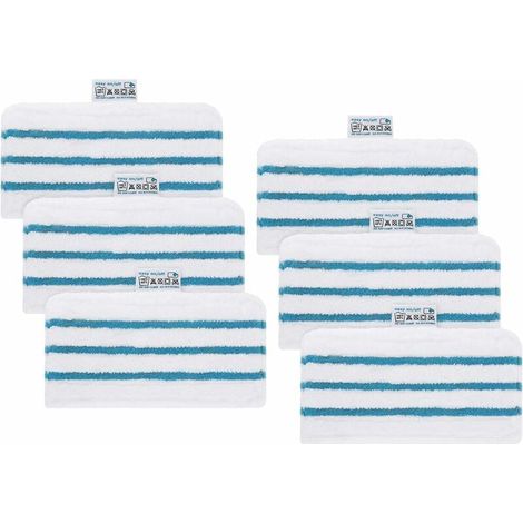 6Pack Microfibres lavables pour vadrouille à vapeur Black & Decker FSMP20, FSMH1321JMD, FSM1500, FSM1600, FSM1610, FSM1620, FSM1621, FSM1630, FSMH162-LIAIKI (1/5)
