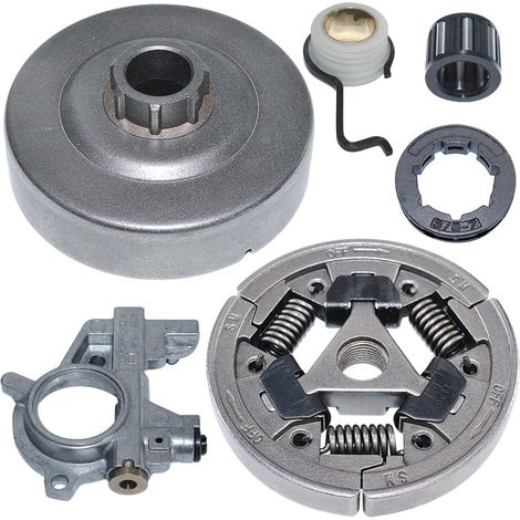 Kit de roulement de tambour, écrou, rondelle, clip de pignon de tambour 3/8-7, pour Stihl Ms440 044 Ms460 046 Ms361, roulement de tambour 9512 933 2380, rondelle de couvercle 1128 162 1001, jante de p (1/5)