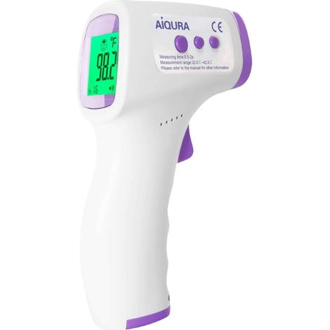 Berührungsloses digitales Infrarot-Stirnthermometer, Stirnmessung, Farbcodeanzeige, LCD-Display, Fieberalarm, Speicherfunktion (1/4)