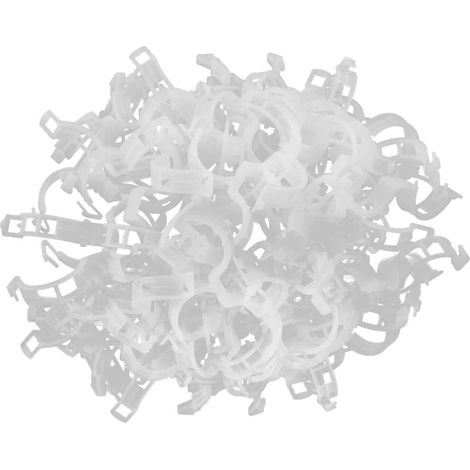 50 Clips de Fixation pour Plantes en PP Blanc pour Tomates Ficelle de Palissage, Aide les Tiges à Rester Droites, Usage Jardin pour Plantes Grimpantes (1/5)