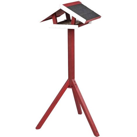 Comedero para pájaros Trixie natura madera con gran techo