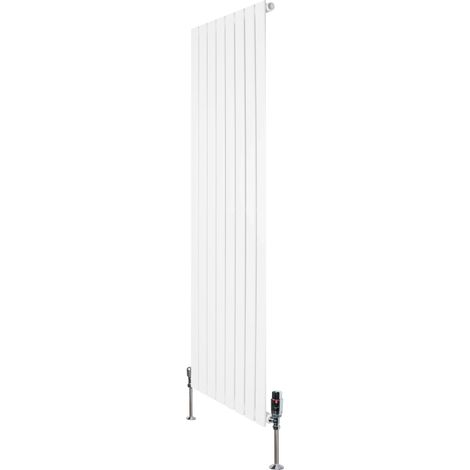 Flat Single Column Radiator & Valves – 1600mm x 560mm – White