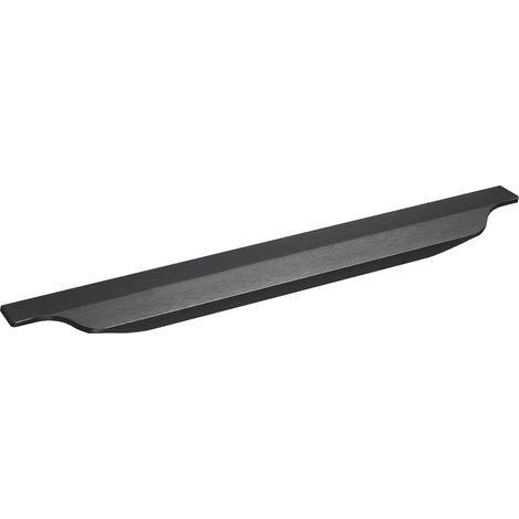 Poignée de tiroir Noir anodisé contour 395 mm Poignée pour tiroirs Aluminium