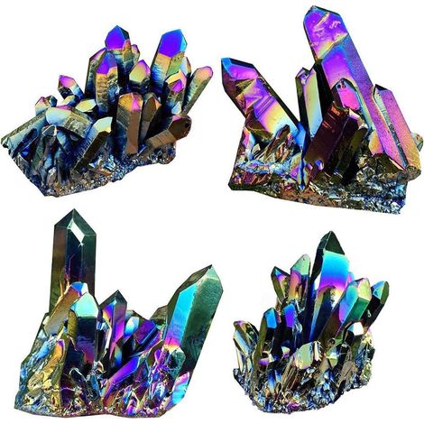 Ornements en cristal pour la décoration intérieure, formes aléatoires, environ 100 g, colorés. (1/5)