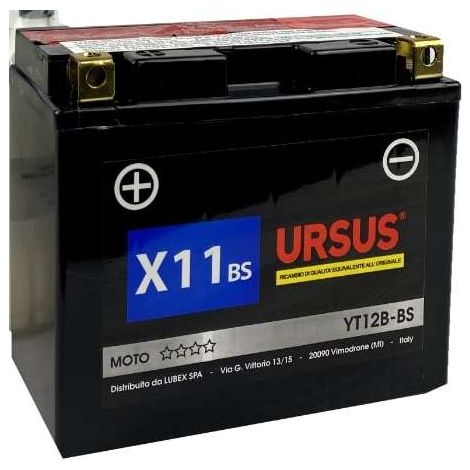 URSUS MOTO Batteria 11 Ah X11 BS Acido Precaricato 15,1x6,9x13 cm (1/2)