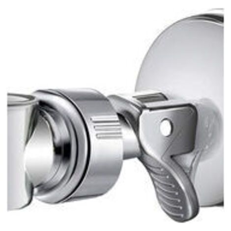 Support de douche universel, ventouse sans perçage, tige de douche à ventouse réglable, support de pommeau de douche rotatif à 360°, support de pommeau de douche mural universel, accessoires de douche (1/4)