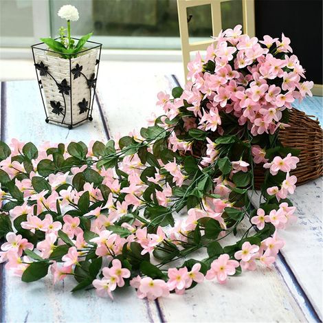 Guirlande Fausse Fleurs - Vigne Artificielle Violet - Décoration Murale et Panier Suspendu - Longueur 90 cm - 1 Pièce (1/4)