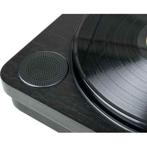 Thomson – Platine vinyle Bluetooth 3 vitesses – Enregistrement USB – 2 haut-parleurs intégrés – Son haute-fidélité – Noir
