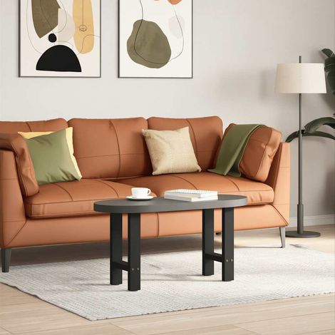 Maison Exclusive - Gambe per Tavolino da Caffè Nere 2 pz 28x(42-43) cm Acciaio