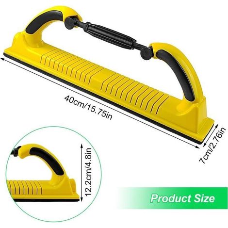Ponceuse à Main Professionnelle, Cale a Poncer Carrosserie, Ponceuse Carrosserie Voiture, Outil de Ponçage Manuel, pour Bandes Abrasives 70 x 400 mm, Parfait pour le Polissage et le Meulage (1/5)