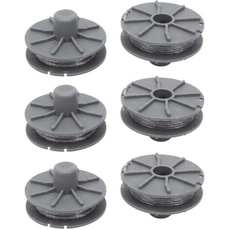 Bobine de fil pour Gardena 5307-20 débroussailleuse 1,65 mm 6,1 m, Bobine de fil rechange Coupe Bordure pour Gardena 5307 Easycut 400 Art.8846, ComfortCut450 Art.8847, PowerCut Art.8848 (6pcs) (1/5)